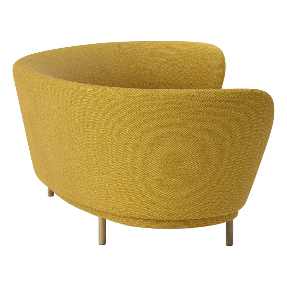 Massproductions Sofas*Dandy 4-seater sofa, Sacho Safire 017-oak legs Yellow