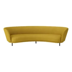 Massproductions Sofas*Dandy 4-seater sofa, Stained oak-Sacho sapphire 017 Yellow