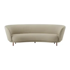 Massproductions Sofas*Dandy 3-seater sofa, Walnut-Ecriture 240 Beige