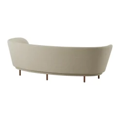 Massproductions Sofas*Dandy 3-seater sofa, Walnut-Ecriture 240 Beige