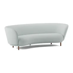 Massproductions Sofas*Dandy 3-seater sofa, Walnut-Linara 253 Swedish Grey