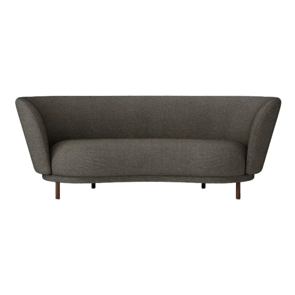 Massproductions Sofas*Dandy 2-seater sofa, Walnut-Sacho sapphire 001 Brown