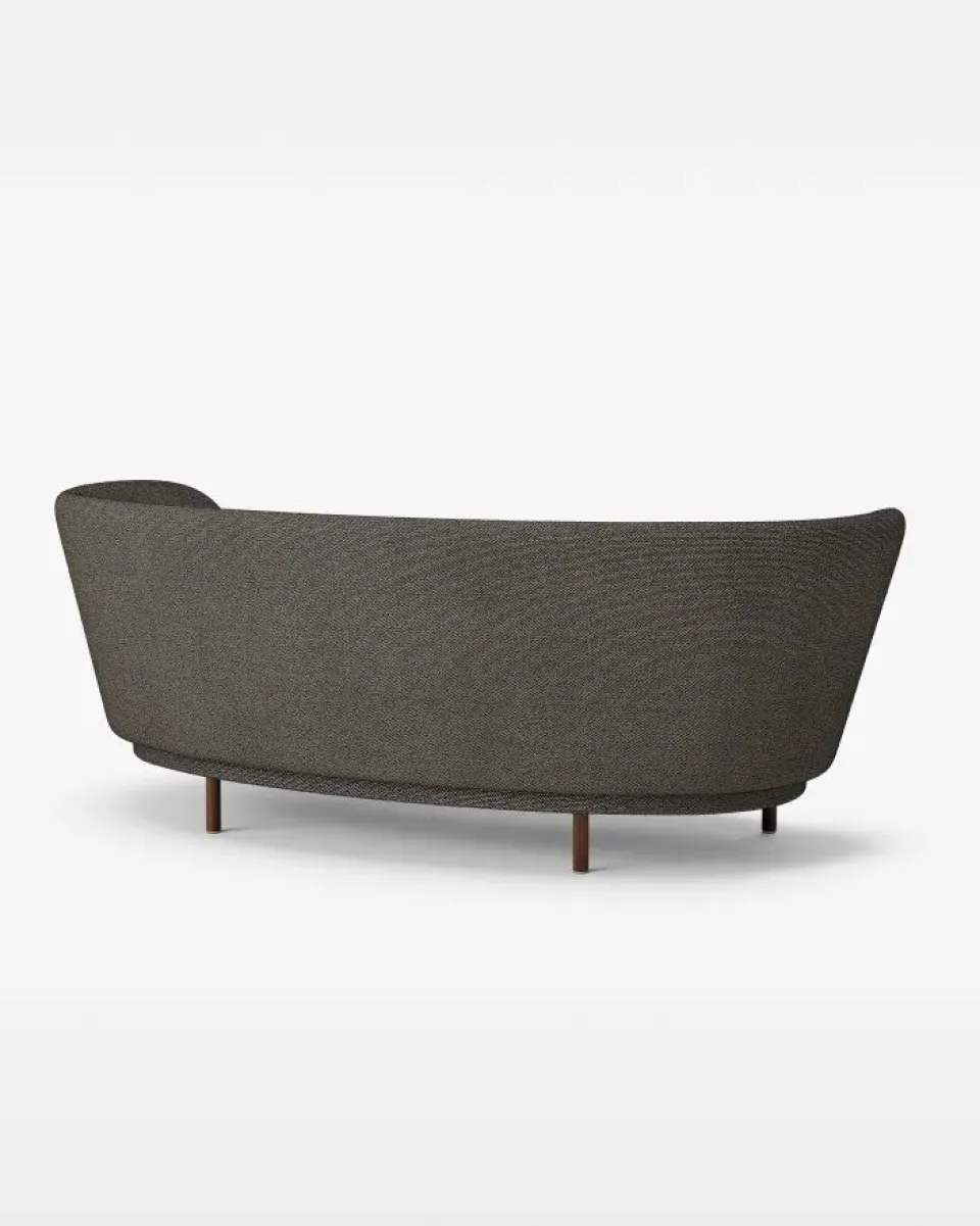 Massproductions Sofas*Dandy 2-seater sofa, Walnut-Sacho sapphire 001 Brown