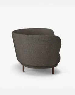 Massproductions Sofas*Dandy 2-seater sofa, Walnut-Sacho sapphire 001 Brown