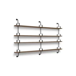 GUBI Shelves & Shelving Systems*Demon wall shelf 4 levels, Walnut, 215 cm Brown