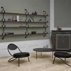 GUBI Shelves & Shelving Systems*Demon wall shelf 4 levels, Walnut, 215 cm Brown
