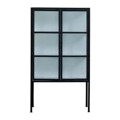 Lene Bjerre Display & Glass Cabinets*Depot display cabinet 85x40x150 cm, Black-white BlackWhite