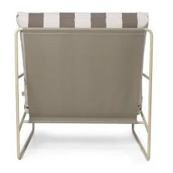 Ferm Living Outdoor Lounge Furniture|Seating*Desert arm chair, Cash stripe-chocolate BrownWhiteBeige