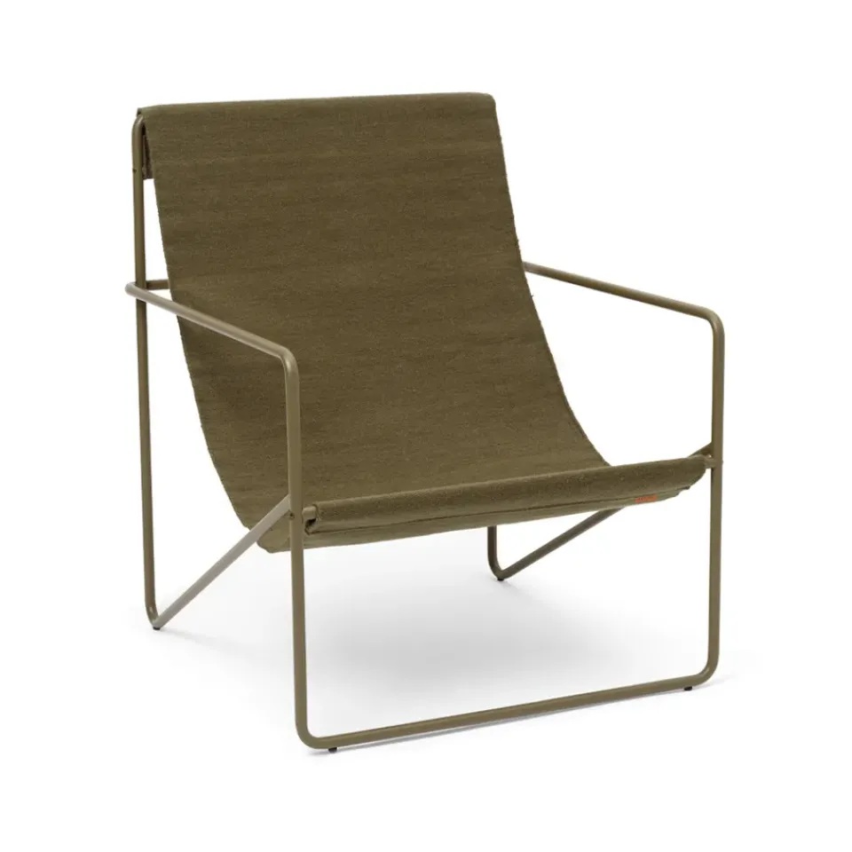 Ferm Living Outdoor Lounge Furniture|Chairs*Desert lounge chair, Olive, olive frame Green