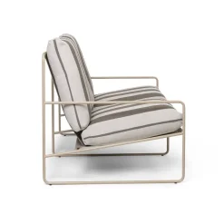 Ferm Living Garden Sofas & Garden Benches|Balcony Furniture*Desert 2-seat sofa, Cash stripe-chocolate BrownWhiteBeige