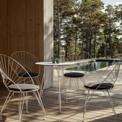 Swedese Table For Outdoor Use*Desirée café table, laminate, ø110cm, lacquered base White