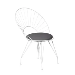 Swedese Seating|Balcony Furniture*Desirée chair, /brown, white stand Black
