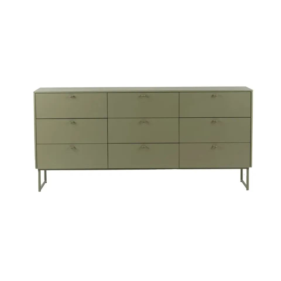 Mavis Dressers & Drawer Units*Deus chest of drawers 9 drawers, Olive Grey