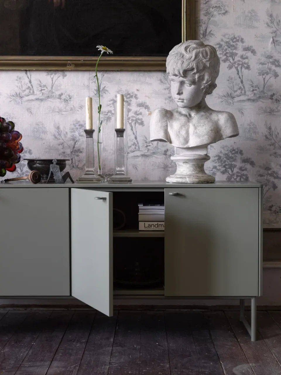 Mavis T.V & Media Units|Dressers & Sideboards*Deus sideboard 60 cm, Olive gray Grey