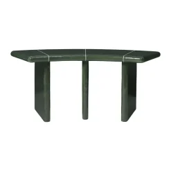 Ferm Living Benches*Deya curved bench with seat, Dark , 110x40x45.5 cm Green