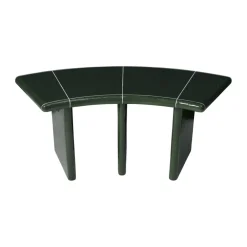 Ferm Living Benches*Deya curved bench with seat, Dark , 110x40x45.5 cm Green