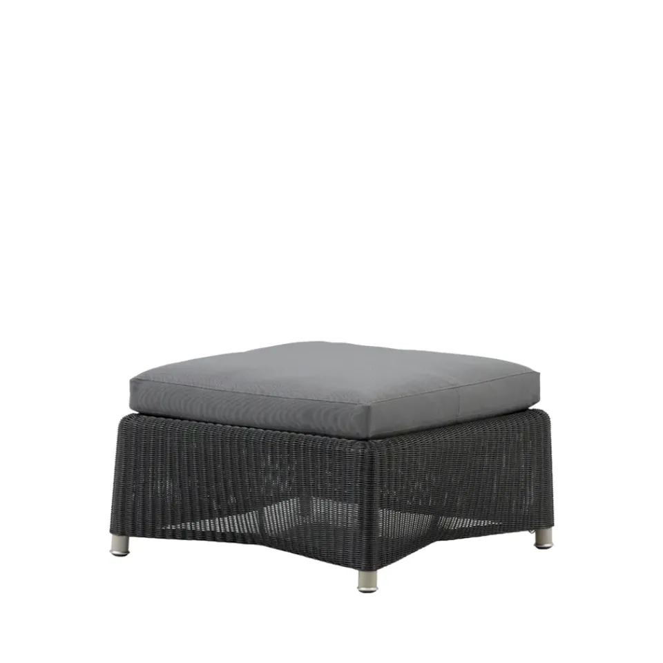 Cane-line Seating*Diamond footstool, Natté graphite Grey