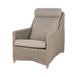 Cane-line Outdoor Lounge Furniture*Diamond highback armchair soft rope, Natté taupe Beige