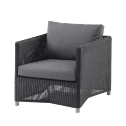 Cane-line Seating|Outdoor Lounge Furniture*Diamond lounge chair weave, Natté graphite Grey