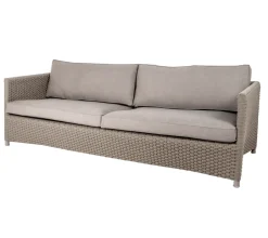 Cane-line Outdoor Lounge Furniture|Garden Sofas & Garden Benches*Diamond sofa 3-seater soft rope, Natté taupe Beige