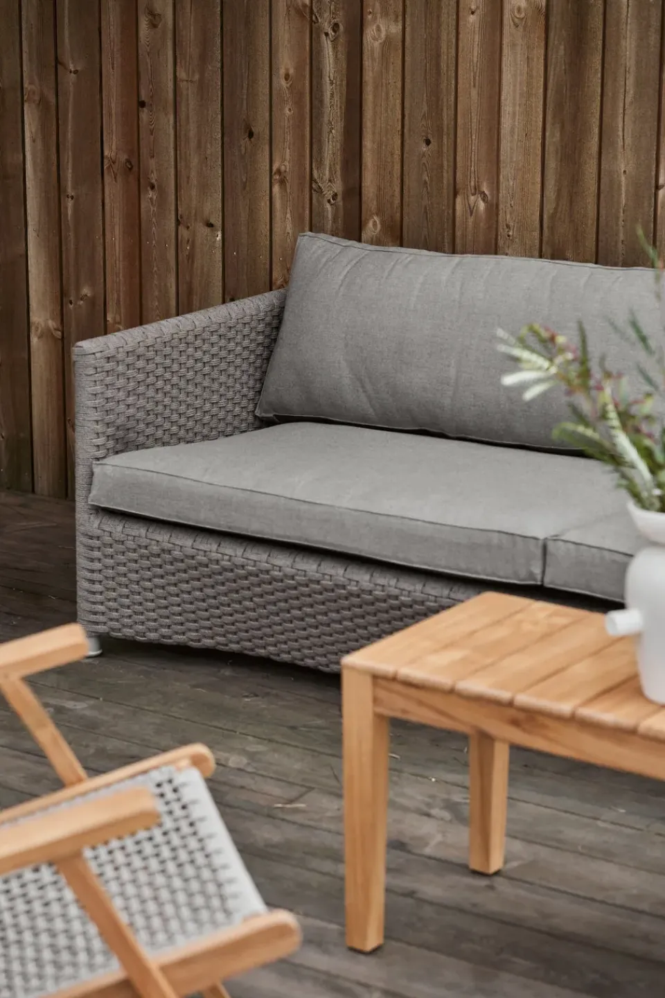 Cane-line Outdoor Lounge Furniture|Garden Sofas & Garden Benches*Diamond sofa 3-seater soft rope, Natté taupe Beige