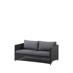Cane-line Balcony Furniture|Outdoor Lounge Furniture*Diamond sofa 2-seater weave, Natté graphite Grey