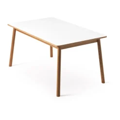 Zweed Dining Tables*Dino+ dining table with additional disk, . oak stand. 2st additional discs White