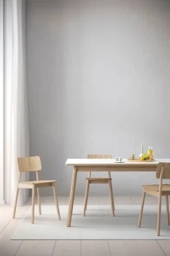 Zweed Dining Tables*Dino+ dining table with additional disk, . oak stand. 2st additional discs White