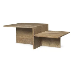 Ferm Living Coffee Tables*Distinct coffee table, Dark Travertine Brown