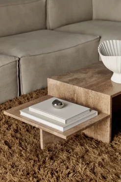 Ferm Living Coffee Tables*Distinct coffee table, Dark Travertine Brown