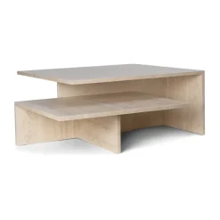 Ferm Living Coffee Tables*Distinct Grande Duo coffee table 133x70x35 cm, Travertine Beige
