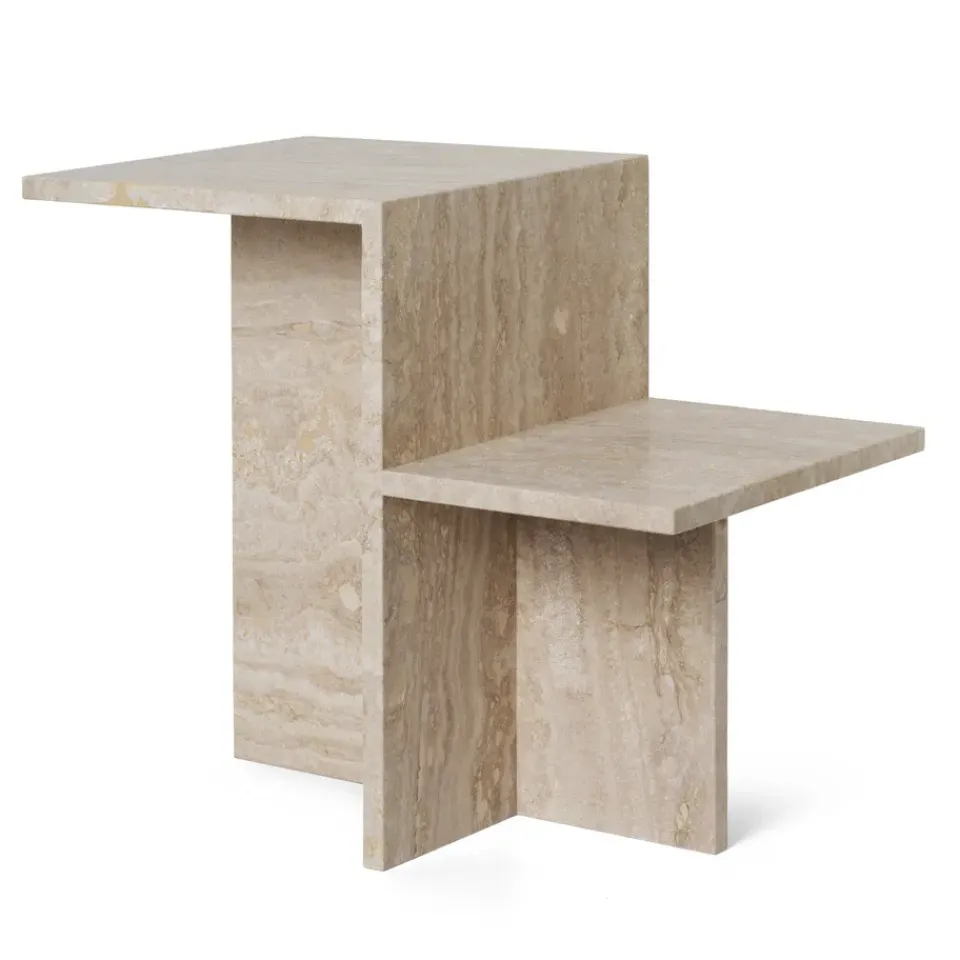 Ferm Living Side Tables*Distinct side table 59,5x35x50 cm, Travertine Beige