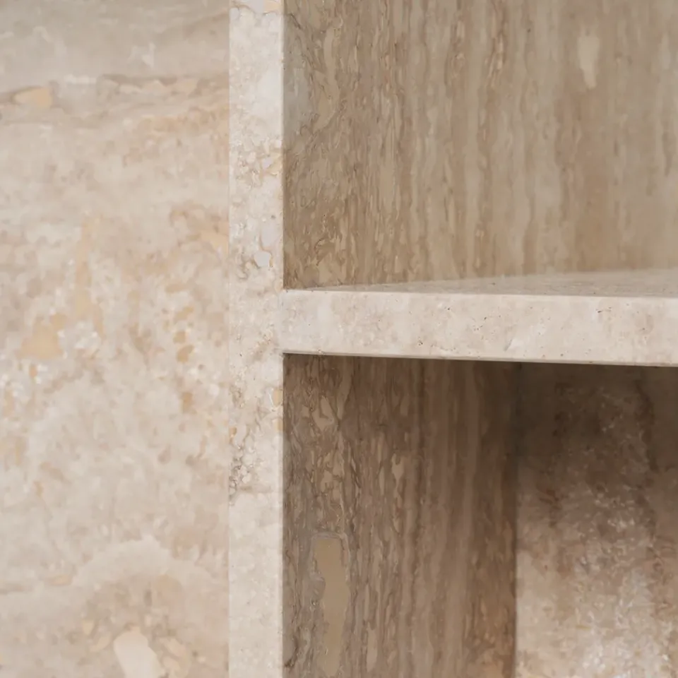 Ferm Living Side Tables*Distinct side table 59,5x35x50 cm, Travertine Beige
