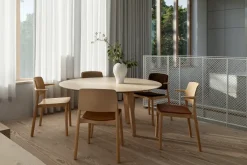 Swedese Dining Tables*Divido table Ø120 cm, Ash laquered Beige