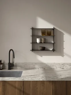 Andersen Furniture Shelves & Shelving Systems*Division wall shelf, steel, 45x45x10 cm Black