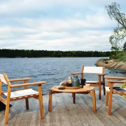 Skargaarden Table For Outdoor Use|Outdoor Lounge Furniture*Djurö coffee table, Teak, ø79 cm Brown