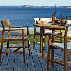 Skargaarden Table For Outdoor Use*Djurö dining table round Ø110 cm, Teak Brown