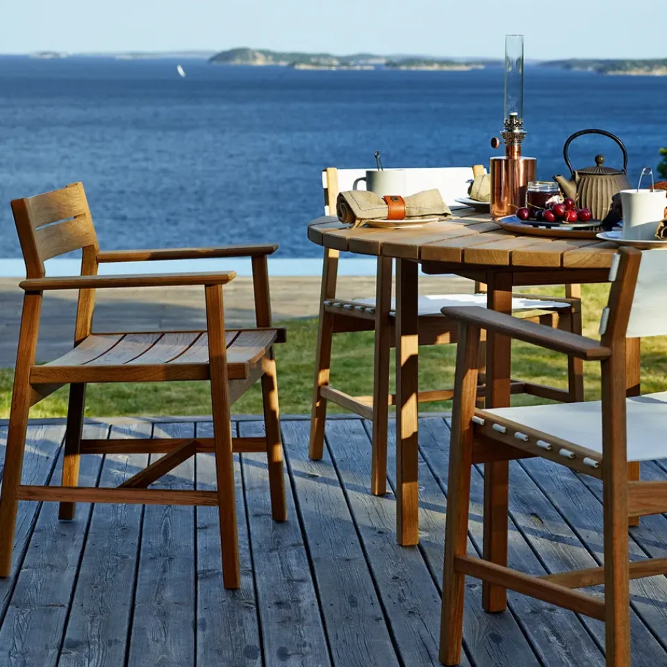 Skargaarden Table For Outdoor Use*Djurö dining table, Teak, 100 cm Brown