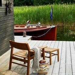 Skargaarden Seating*Djurö foot stool, Teak Brown