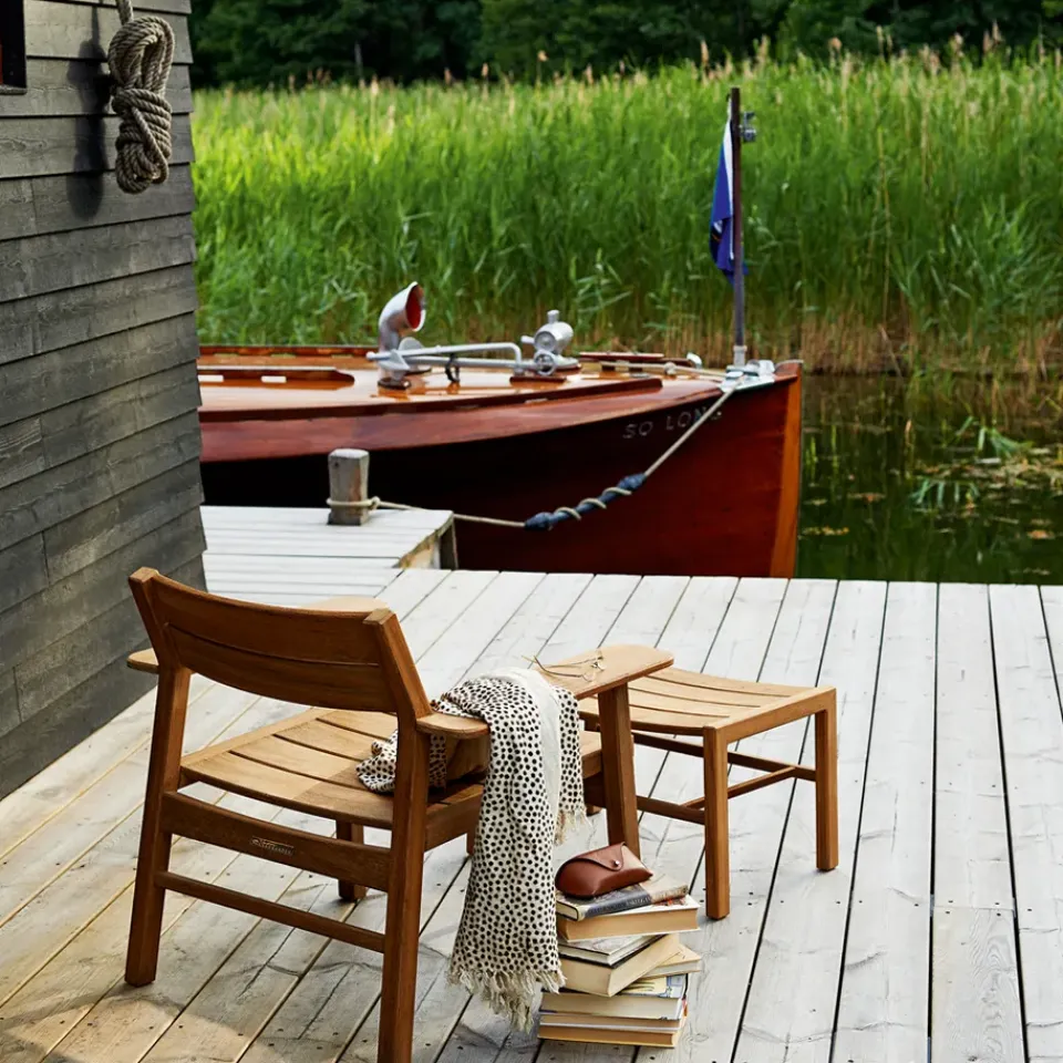 Skargaarden Seating*Djurö foot stool, Teak Brown