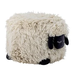 Bloomingville Children's Chairs|Children's Chairs*Dolly pouf wool 50x45 cm, White