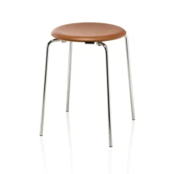 Fritz Hansen Stools*Dot stool leather, Walnut Brown