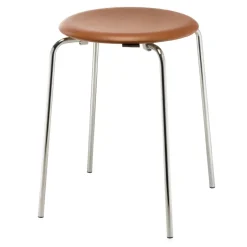 Fritz Hansen Stools*Dot stool leather, Walnut Brown