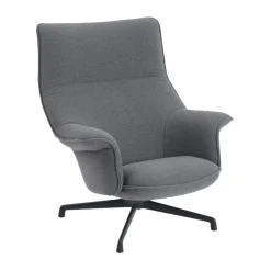Muuto Armchairs & Footstools|Chairs*Doze armchair swivel base, Ocean 80-anthracite black Grey