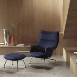 Muuto Armchairs & Footstools*Doze ottoman, Ocean 3-Anthracite black Grey