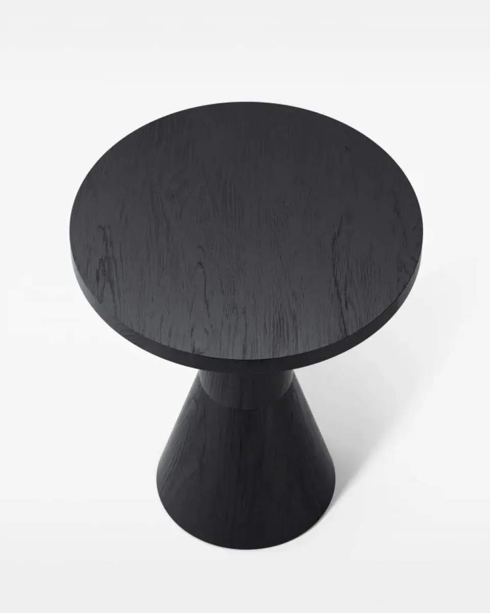 Massproductions Side Tables*Draft table 50 cm, stained ash Black