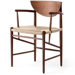 &Tradition Chairs*Drawn chair HM4 with armrest, Walnut Brown