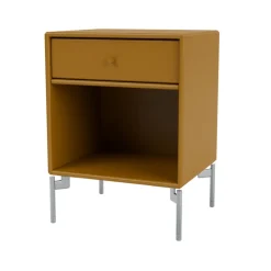 Montana Bedside Tables*Dream bedside table, Amber, chrome legs Yellow