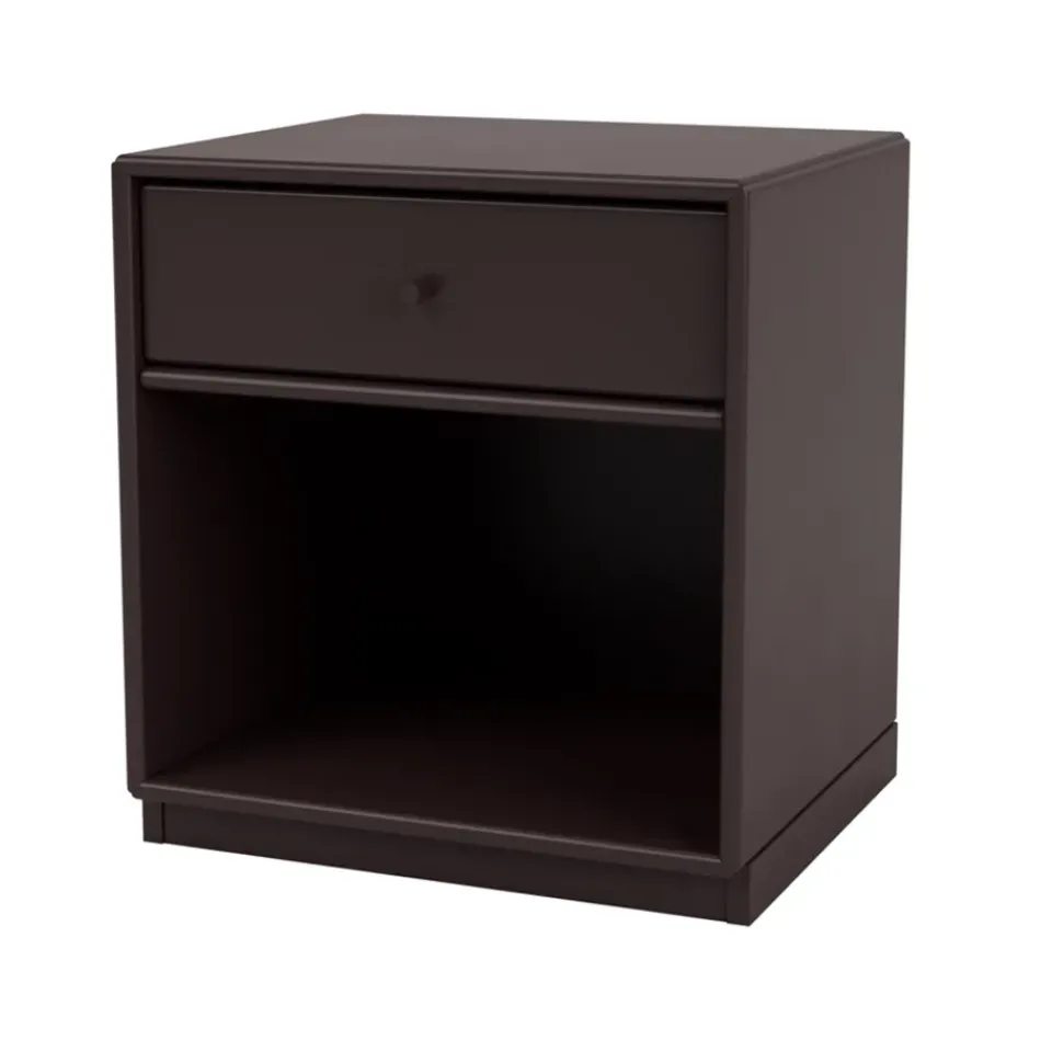 Montana Bedside Tables*Dream bedside table, Balsamic 160, base 3cm Brown