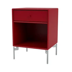 Montana Bedside Tables*Dream bedside table, Beetroot 165, chrome legs Red